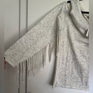 i Jeans by Buffalo Women’s Fringe Cold Shoulder Shirt XL NEW NWT Country Western